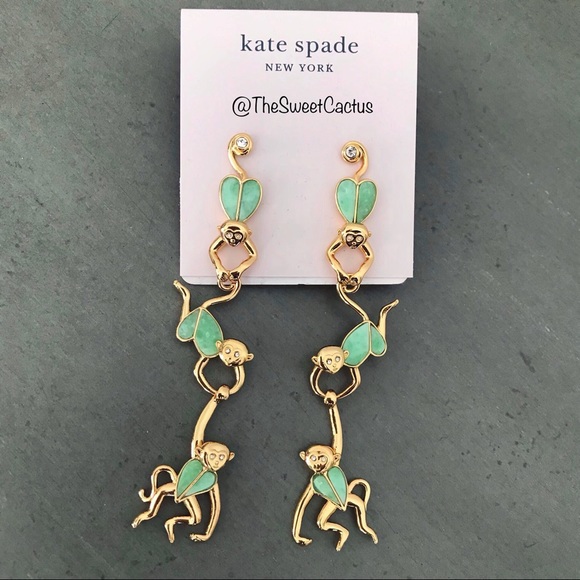 kate spade monkey earrings